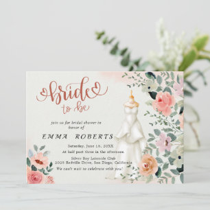 Elegant Hydrangea   Horizontal Bridal Shower  Invitation
