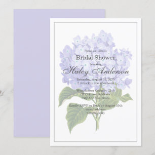 Elegant Hydrangea Wedding Bridal Shower Invitation