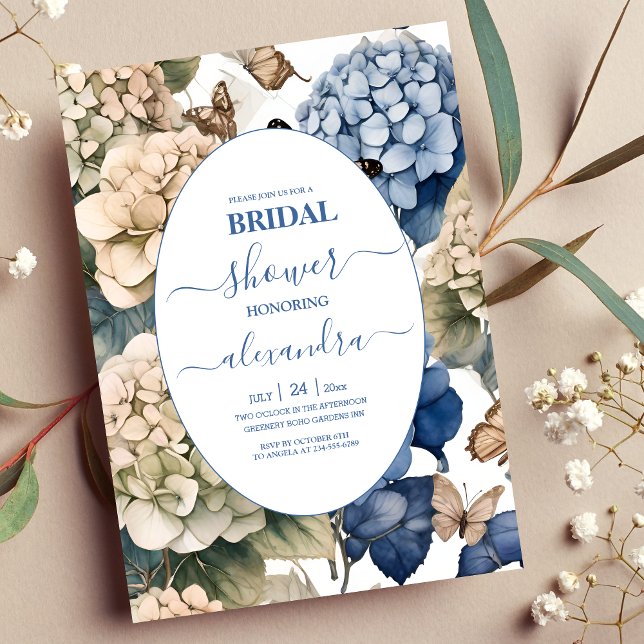 Elegant Hydrangea Wedding Invitation (Creator Uploaded)