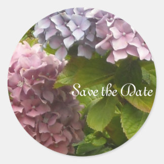 Elegant Hydrangeas Classic Round Sticker