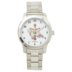 Elegant I believe Cross Religious Watch