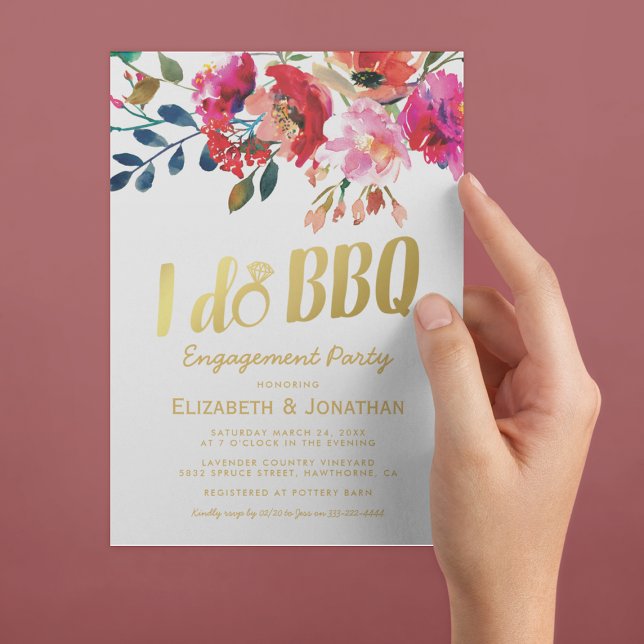 Elegant I Do BBQ Engagement Party Invitation (Creator Uploaded)