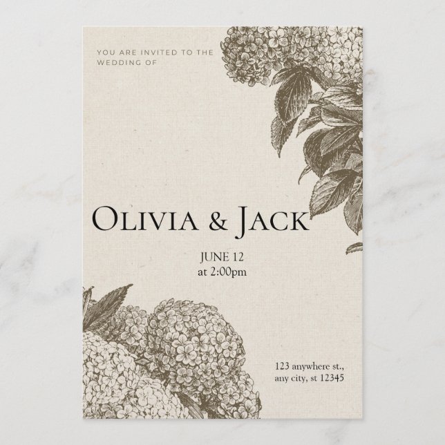 Elegant “I Do” Wedding Invitation – Customizable  (Devant)