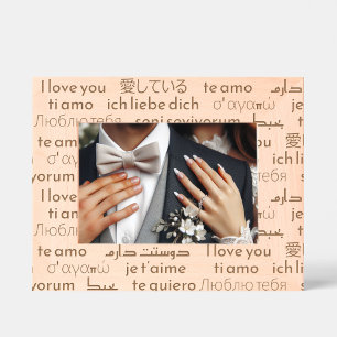Elegant "I Love You" in International Languages Etched Frames