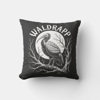 Elegant Ibis – Monochrome Wildlife - endangered Throw Pillow