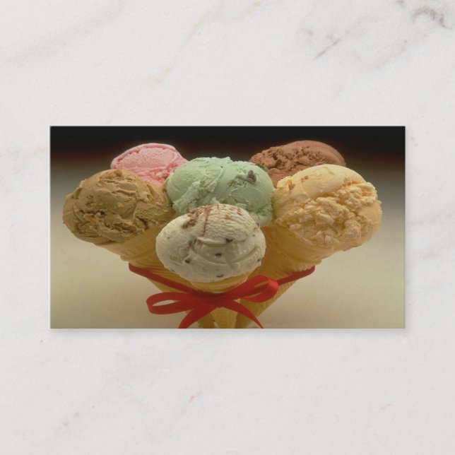 Elegant Ice Cream Business Card (Front)