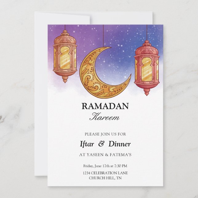 Elegant Iftar invitation (Front)