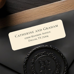 Élégant Iivoire minimaliste Mariage Adresse de ret