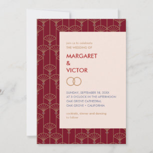 Elegant Ikat pattern Wedding Invitation