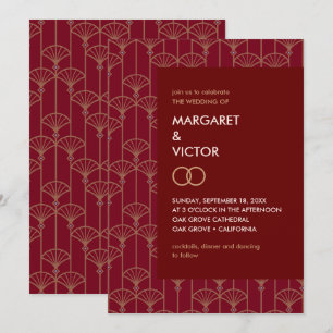 Elegant Ikat pattern Wedding Invitation