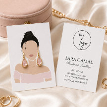 Elegant Illustrated Woman Earring Display Business