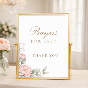 Elegant In Bloom Baby Shower Prayers For Baby Poster