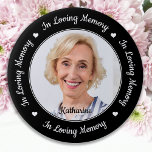 Elegant In Loving Memory Custom Photo Memorial 3 Inch Round Button<br><div class="desc">Honour your loved one with a custom photo memorial funeral button. This unique memorial keepsake funeral button is the perfect gift for yourself, family or friends to pay tribute to your loved one. We hope your memorial button will bring you peace, joy and happy memories. Quote "In Loving Memory". Customize...</div>