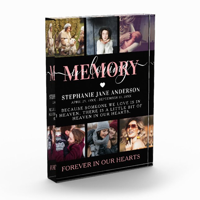 Elegant In Loving Memory Photo Collage Memorial (Left)