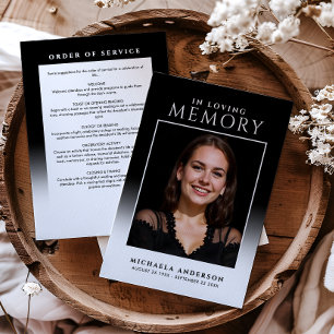 Elegant In Loving Memory Photo Funeral/Memorial  Program
