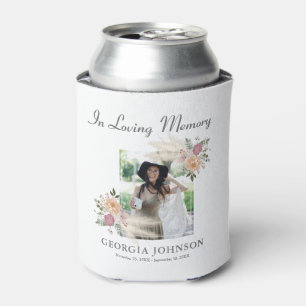 Elegant In Loving Memory   Photo Memorial Can Cooler