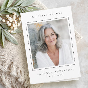 Elegant In Loving memory photo sympathy Thank You Card