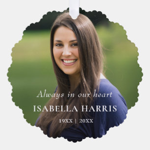 Elegant “In Loving Memory” Photo Tribute Card