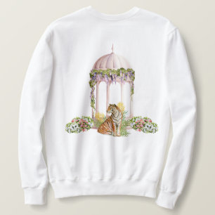 Elegant Indian Tiger Aesthetic Botanical Print Sweatshirt