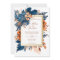 Elegant Indigo Rust Watercolor Boho Wedding