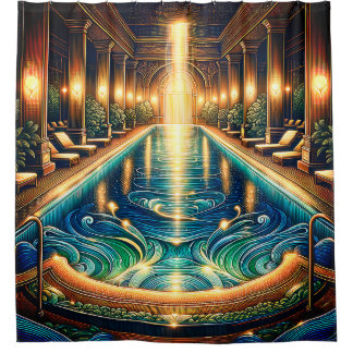 “Elegant Indoor Pool with Classical Columns"