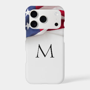 Elegant Initial American Flag Monogram