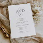 Elegant Initial Script Monogram Classic Wedding Invitation<br><div class="desc">Elegant Initials Monogram Classic Wedding Invitation features beautifully classic typography paired with an elegant script ampersand.</div>