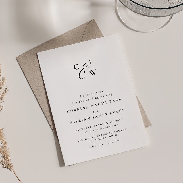 Elegant initials minimal black and white (Creator Uploaded)