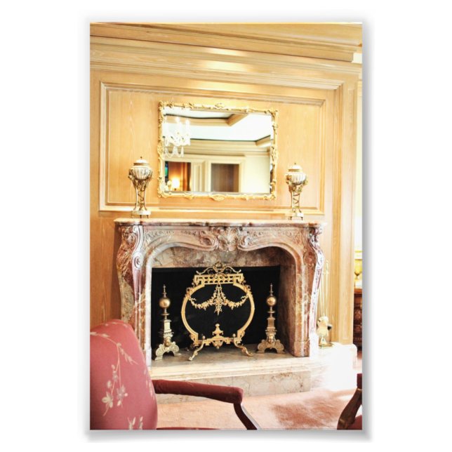 elegant interior fireplace photo print (Front)