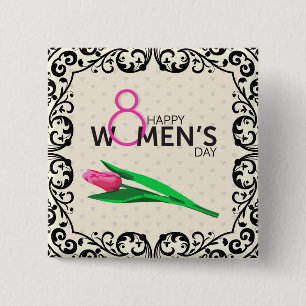 Elegant International Womens Day Button