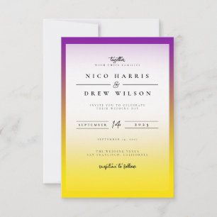 Elegant Intersex Pride Wedding Invitation