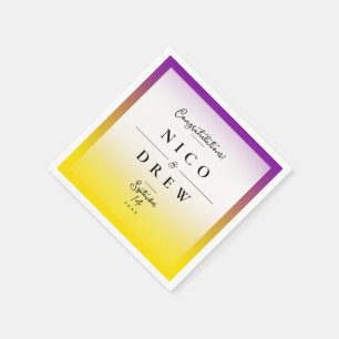 Elegant Intersex Pride Wedding  Napkin