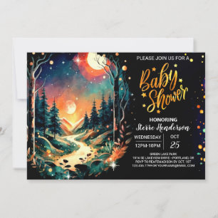 Elegant Into the Woods Magic Baby Shower Invitation