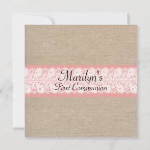 Élégant Invitation de la première communion de la