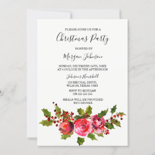 Élégant Invitation de Noël simple script