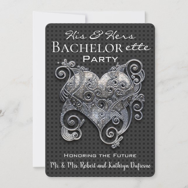 Élégant Invitation du Bachelorette (Devant)