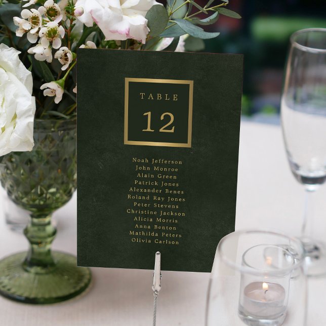 Élégant invités de mariage assise numéro de table  (Créateur téléchargé)