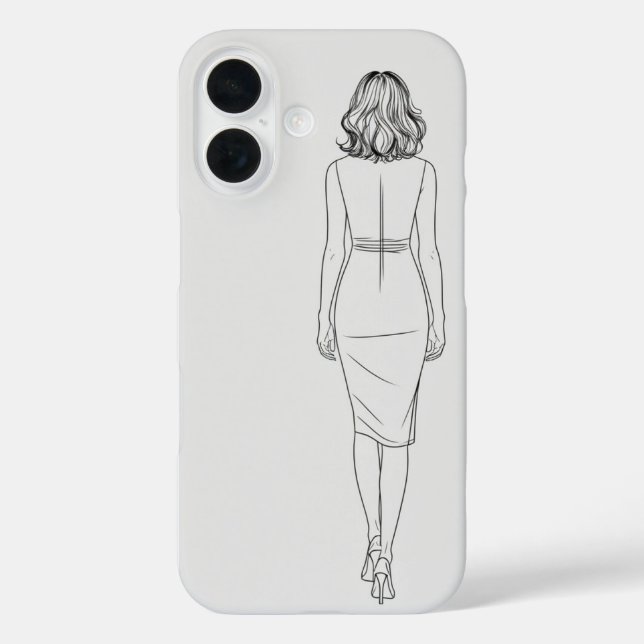 Élégant iPhone 16 Coque - Cadeau élégant pour femm (Verso)