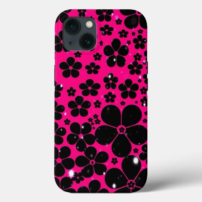 Élégant iPhone Floral 13 Coque avec design élégant (Verso)