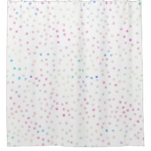 Elegant Iridescent Confetti Dots White Design