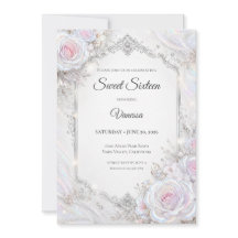 Elegant Iridescent Floral Sweet 16