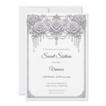 Elegant Iridescent Floral Sweet 16