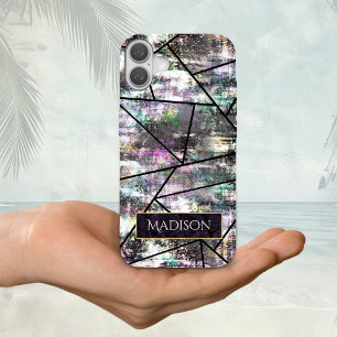 Elegant iridescent girly glitter iPhone 16 case