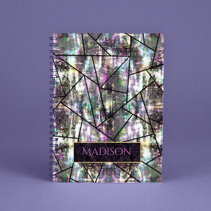 Elegant iridescent girly glitter sketchbook  notebook