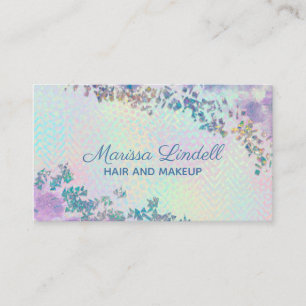 Elegant Iridescent Glitter Business Card