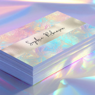 Élégant Iridescente et Carte de visite Pearl Foil