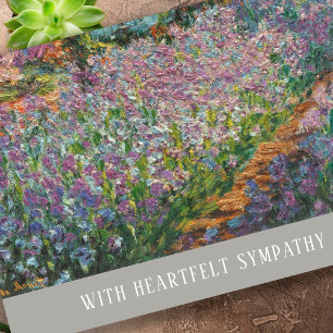 Elegant Iris Funeral Sorry For Your Loss Sympathy Card