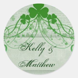 Elegant Irish Classic Round Sticker