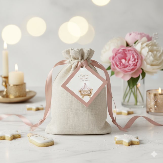 Elegant Islamic Aqiqah Favour Tags (Creator Uploaded)