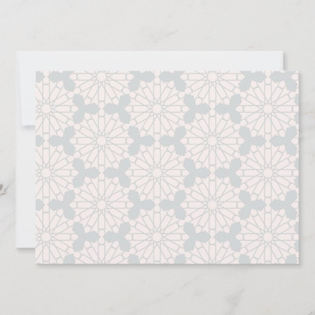 Elegant Islamic Art Design Save The Date (Front)